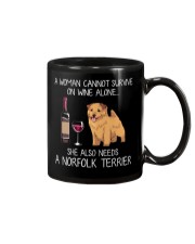 Wine and Norfolk Terrier Mug thumbnail