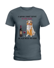 Wine and Aussie 2 Ladies T-Shirt thumbnail
