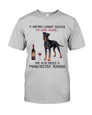 Wine and Manchester Terrier 2 Classic T-Shirt front