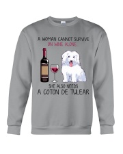 Wine and Coton de Tulear 2 Crewneck Sweatshirt thumbnail