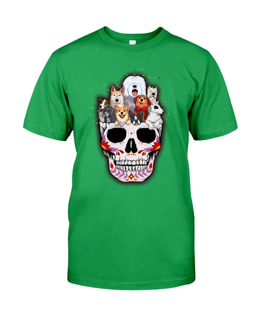 Half Skull Dogs Classic T-Shirt