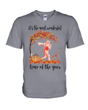 The Most Wonderful Time - Footballer V-Neck T-Shirt thumbnail