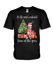 The Most Wonderful Xmas - Pit Bull V-Neck T-Shirt thumbnail