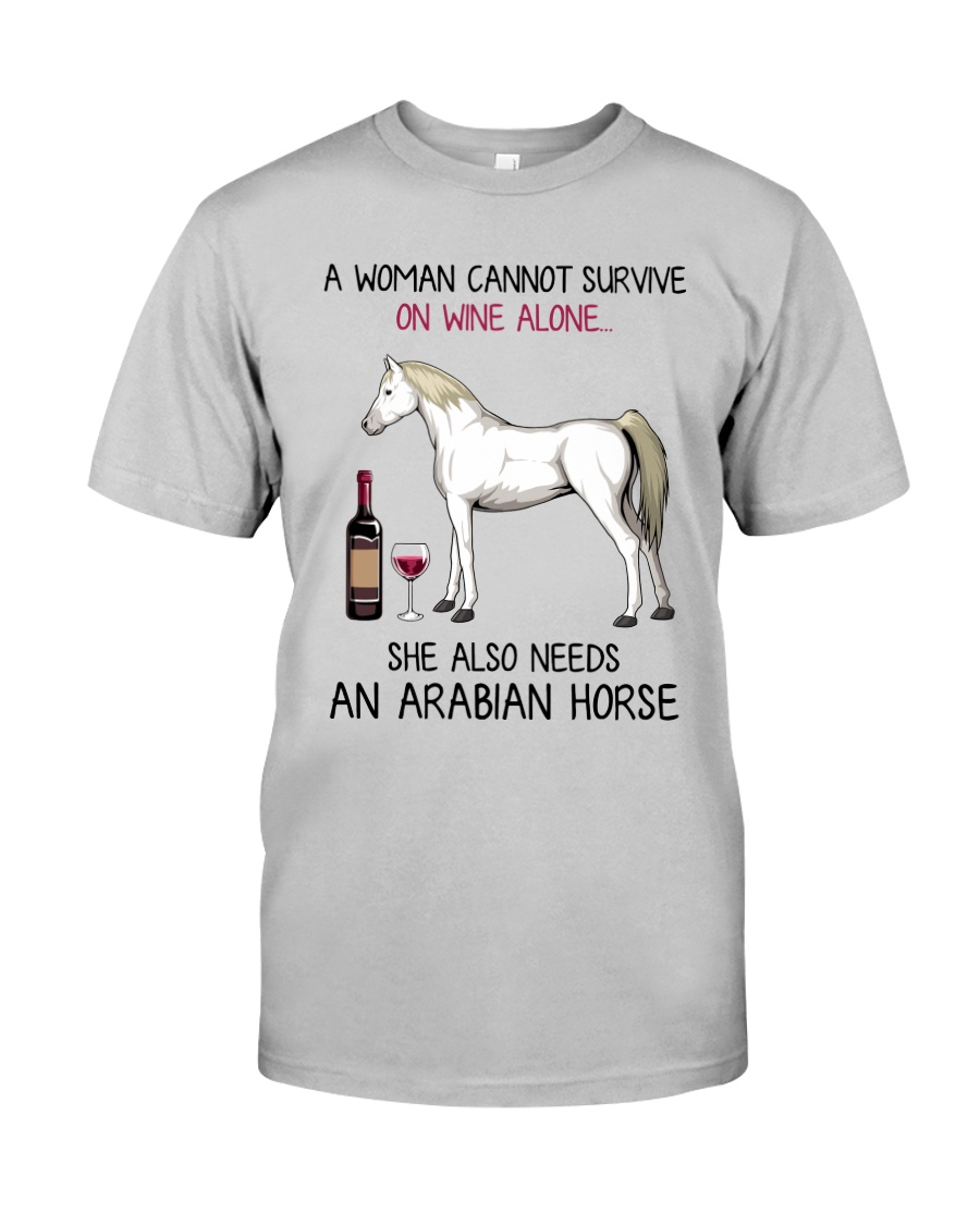 Wine and Arabian Horse 2 Classic T-Shirt