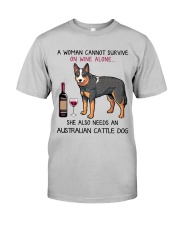 Wine and Australian Cattle Dog 2 Classic T-Shirt front