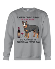 Wine and Australian Cattle Dog 2 Crewneck Sweatshirt thumbnail