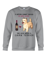 Wine and Cairn Terrier 2 Crewneck Sweatshirt thumbnail