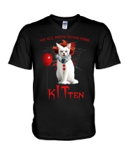 We All Meow Down Here V-Neck T-Shirt thumbnail