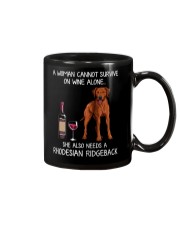 Wine and Rhodesian Ridgeback Mug thumbnail