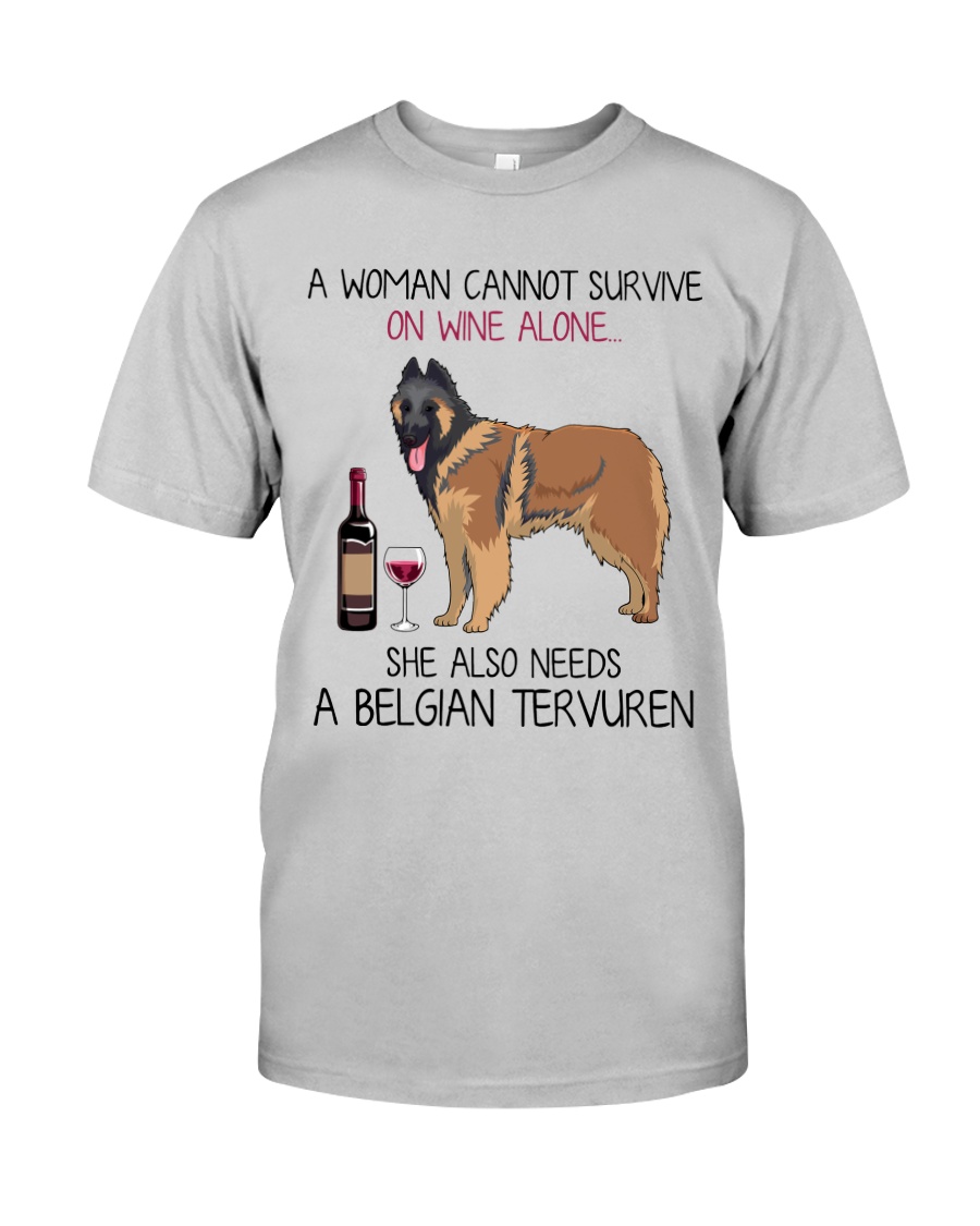 Wine and Belgian Tervuren 2 Classic T-Shirt