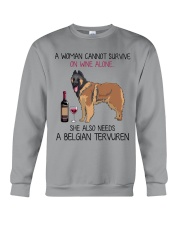Wine and Belgian Tervuren 2 Crewneck Sweatshirt thumbnail