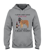 Wine and Belgian Tervuren 2 Hooded Sweatshirt thumbnail