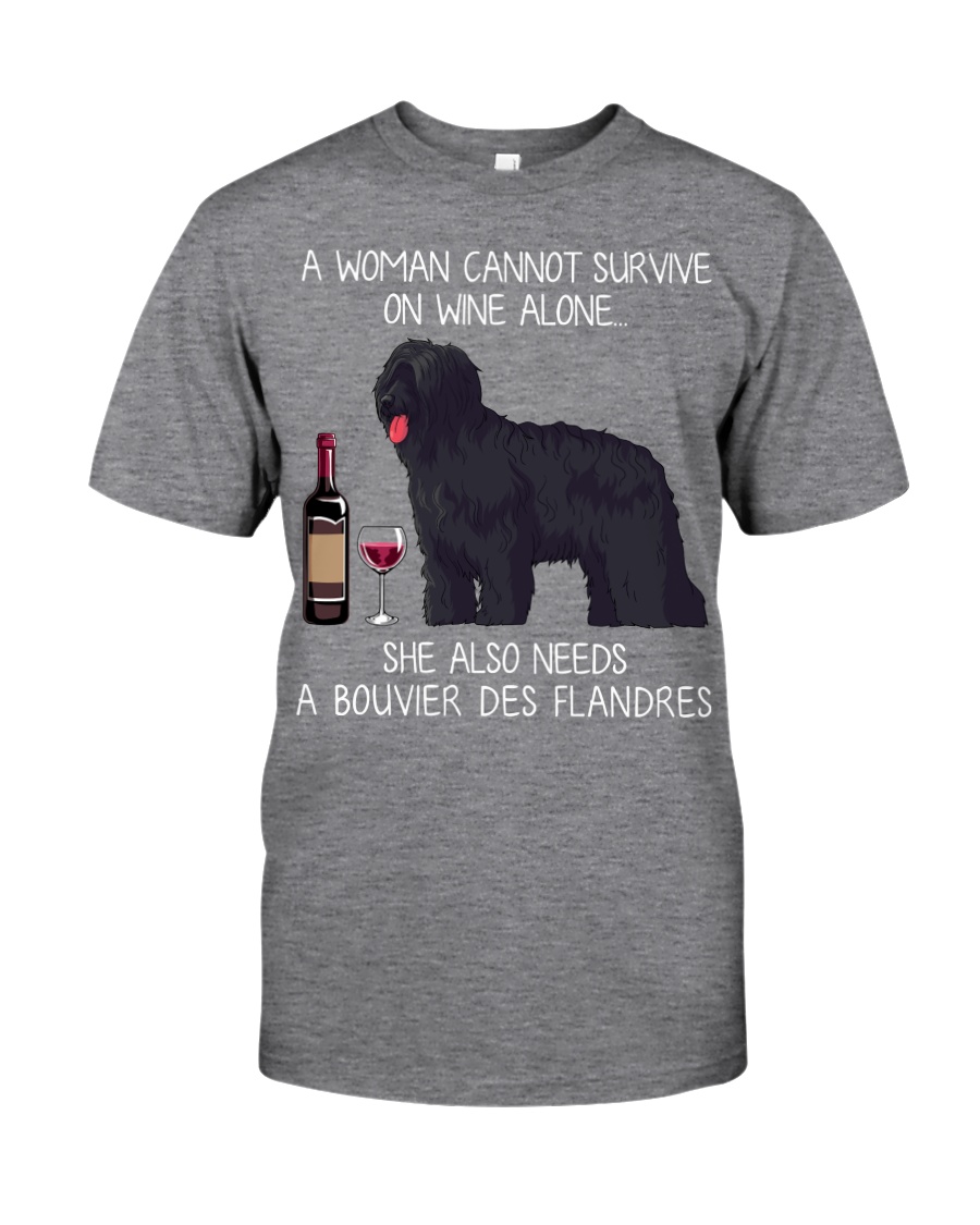 Wine and Bouvier Des Flandres Classic T-Shirt