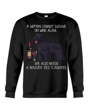 Wine and Bouvier Des Flandres Crewneck Sweatshirt thumbnail