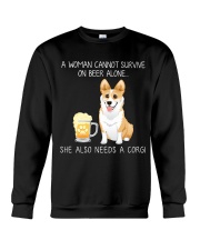 Beer and Corgi Crewneck Sweatshirt thumbnail