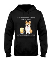 Beer and Corgi Hooded Sweatshirt thumbnail