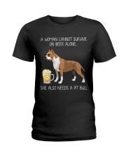 Beer and Pit Bull Ladies T-Shirt thumbnail