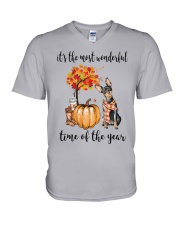 The Most Wonderful Time - Miniature Pinscher V-Neck T-Shirt thumbnail