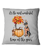 The Most Wonderful Time - Miniature Pinscher Square Pillowcase thumbnail
