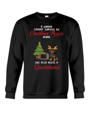 Christmas Movies and Dachshund Crewneck Sweatshirt thumbnail