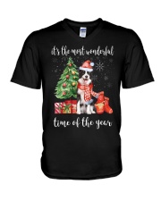 The Most Wonderful Xmas - Border Collie V-Neck T-Shirt thumbnail