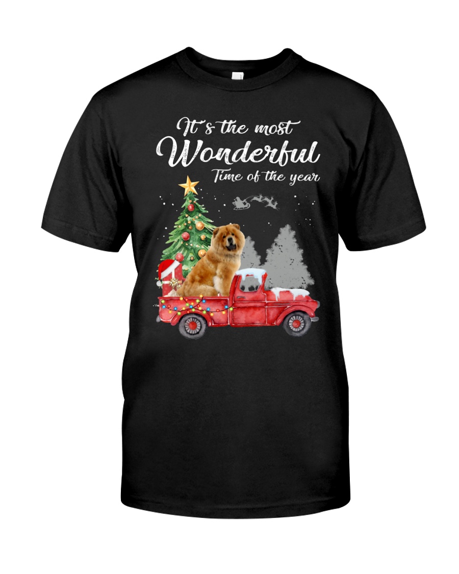 Wonderful Christmas with Truck - Chow Chow Classic T-Shirt