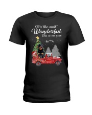 Wonderful Christmas with Truck - Rottweiler Ladies T-Shirt thumbnail