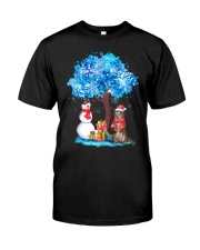 Snow Tree and Cat Classic T-Shirt front