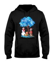 Snow Tree and Cat Hooded Sweatshirt thumbnail