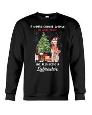 Christmas Wine and Labrador Crewneck Sweatshirt thumbnail