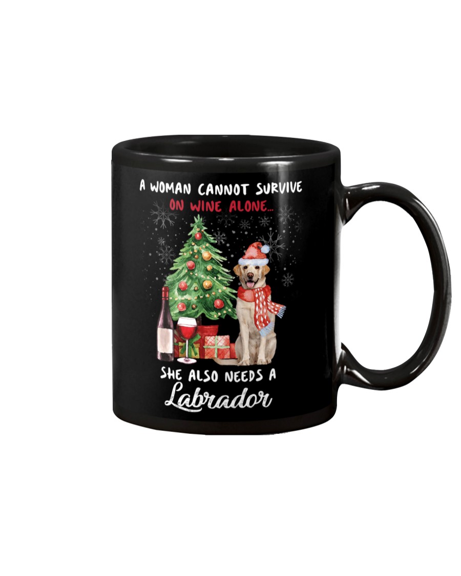 Christmas Wine and Labrador Mug