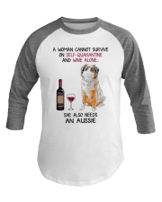 Cannot Survive Alone - Aussie Baseball Tee thumbnail