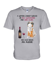 Cannot Survive Alone - Aussie V-Neck T-Shirt thumbnail