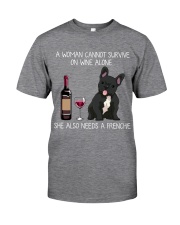 Wine and Frenchie 3 Classic T-Shirt front