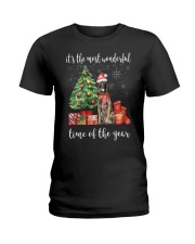 The Most Wonderful Xmas - Belgian Malinois Ladies T-Shirt thumbnail