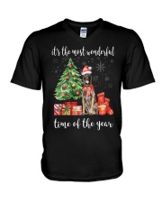 The Most Wonderful Xmas - Belgian Malinois V-Neck T-Shirt thumbnail