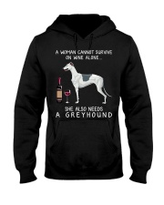 Wine and Greyhound Hooded Sweatshirt thumbnail