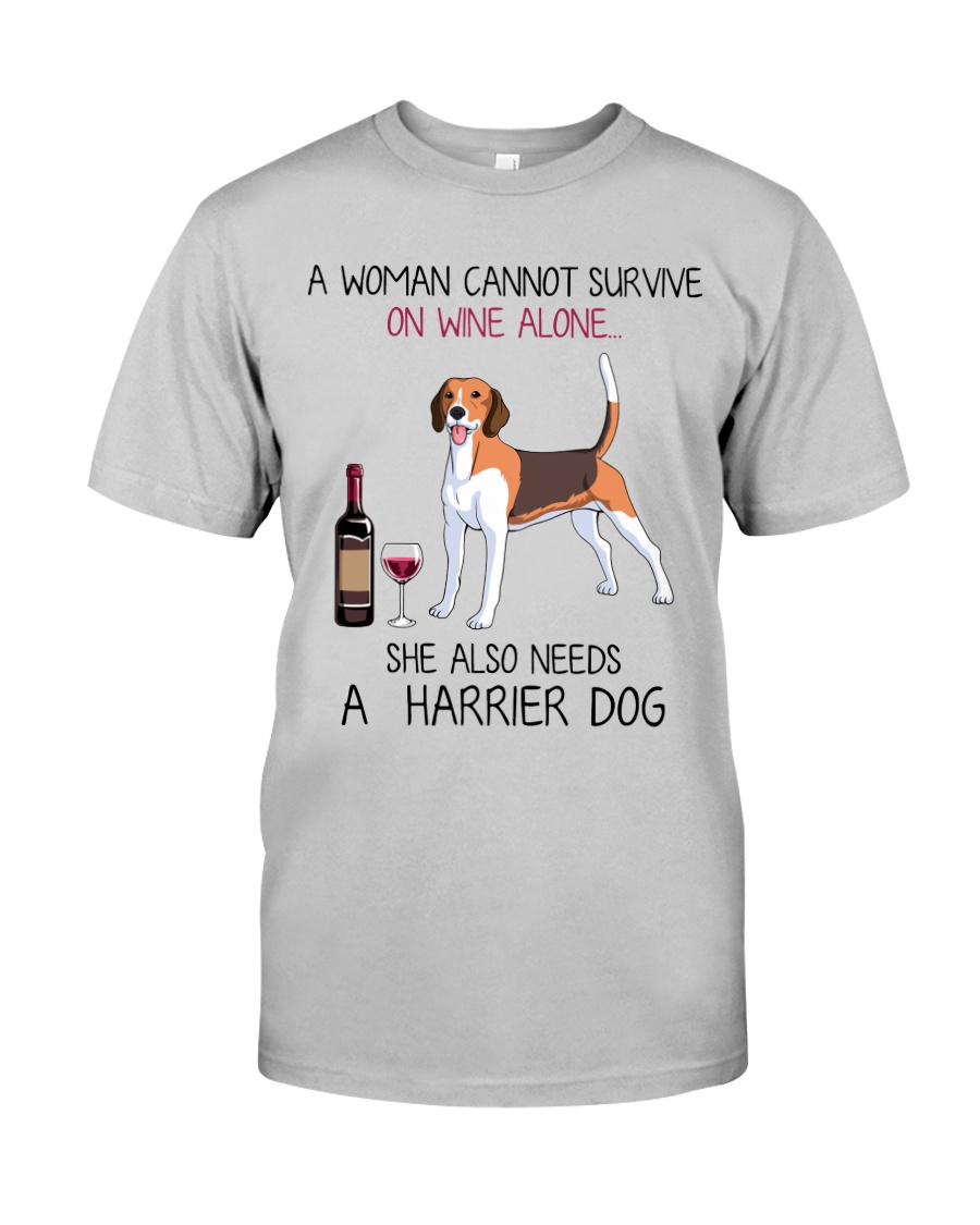 Wine and Harrier Dog 2 Classic T-Shirt