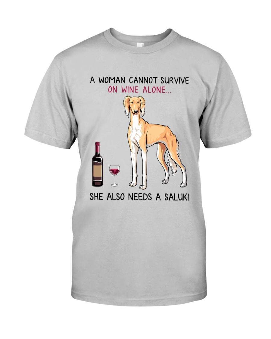 Wine and Saluki 2 Classic T-Shirt