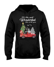 Wonderful Christmas with Truck - Staffie Hooded Sweatshirt thumbnail