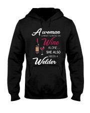 Wine and A Welder 3 Hooded Sweatshirt thumbnail