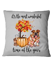 The Most Wonderful Time - Bulldog Square Pillowcase thumbnail