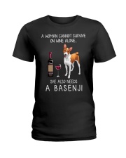 Wine and Basenji Ladies T-Shirt thumbnail