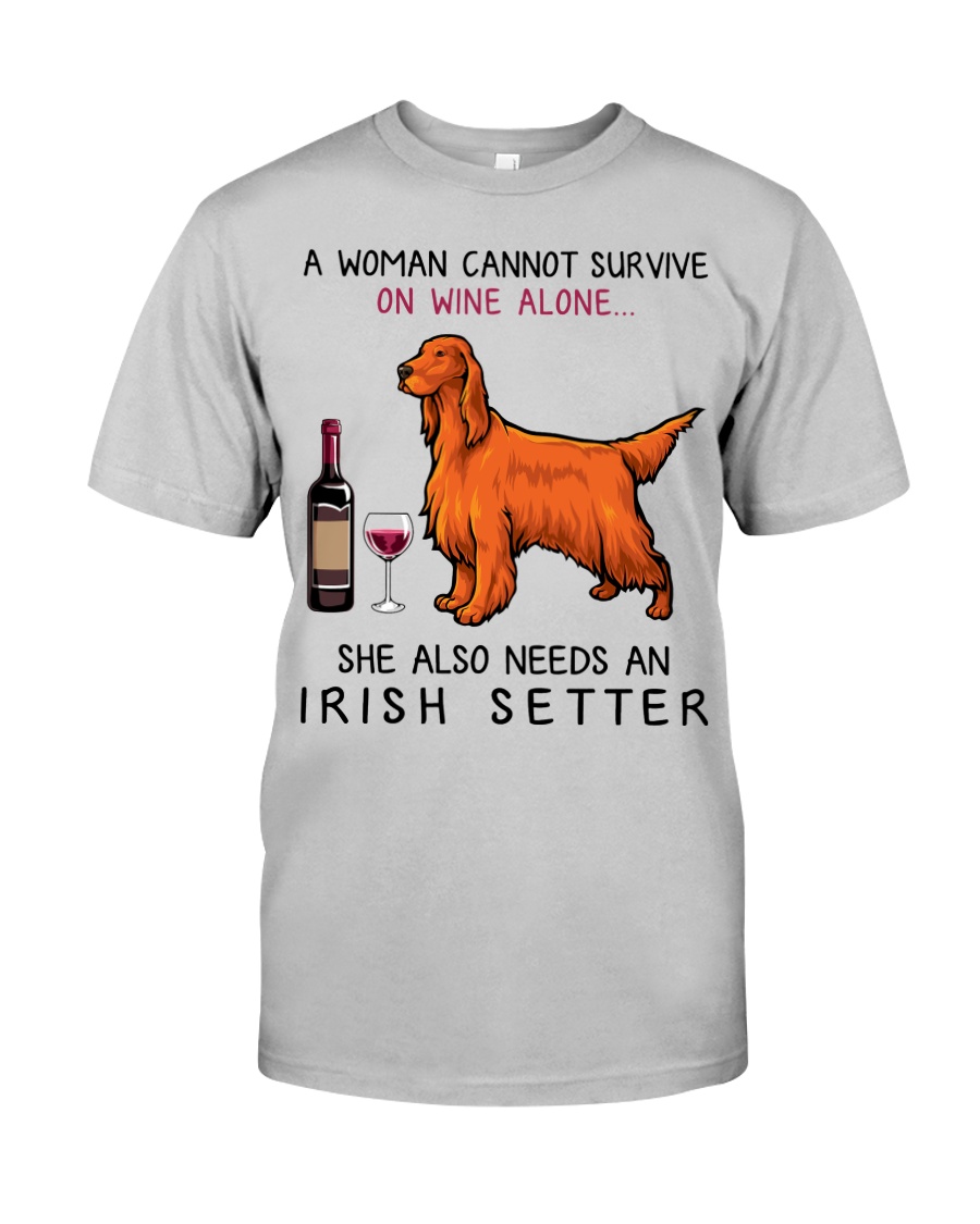 Wine and Irish Setter 2 Classic T-Shirt