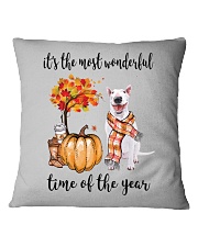 The Most Wonderful Time - Bull Terrier Square Pillowcase thumbnail