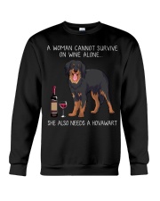 Wine and Hovawart Crewneck Sweatshirt thumbnail
