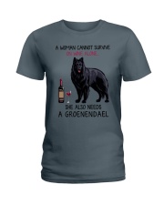 Wine and Groenendael 2 Ladies T-Shirt thumbnail