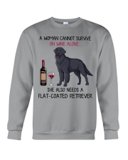 Wine and Flat-Coated Retriever 2 Crewneck Sweatshirt thumbnail