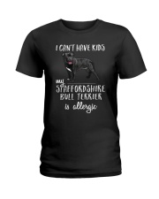 My Staffordshire Bull Terrier is Allergic Ladies T-Shirt thumbnail