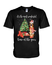 The Most Wonderful Xmas - German Shepherd V-Neck T-Shirt thumbnail